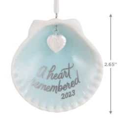 Hallmark A Heart Remembered 2023 Porcelain Ornament -Ornament Shop A Heart Remembered Seashell Keepsake Ornament 1799QHX3037 03