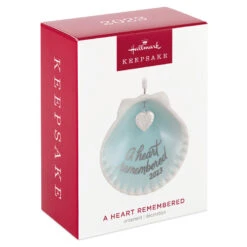 Hallmark A Heart Remembered 2023 Porcelain Ornament -Ornament Shop A Heart Remembered Seashell Keepsake Ornament 1799QHX3037 04