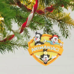 Hallmark Animaniacs™ Zany To The Max! Ornament -Ornament Shop Animaniacs Logo Keepsake Ornament 1899QXI6057 02