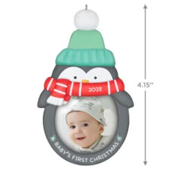 Hallmark Baby's 1st Christmas 2023 Photo Frame Ornament -Ornament Shop Babys 1st Christmas Penquin Frame Keepsake Ornament 1699QGO2719 03