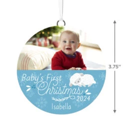Hallmark Baby's First Christmas Personalized Text And Horizontal Photo Ceramic Ornament 7 Hallmark Baby's First Christmas Personalized Text And Horizontal Photo Ceramic Ornament -Ornament Shop Babys First Personalized Round Christmas Ornament 1999QHE1711B24 03