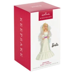 Hallmark Crystal Barbie™ Ornament -Ornament Shop Barbie in White Dress Keepsake Ornament 1899QXI6997 04
