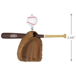 Hallmark Baseball Star 2023 Ornament -Ornament Shop Baseball Bat Glove and Ball Keepsake Ornament 1399QGO2697 03