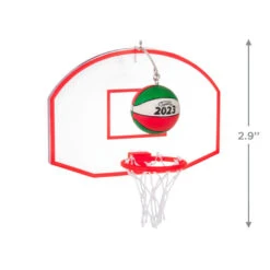 Hallmark Basketball Star 2023 Ornament -Ornament Shop Basketball Goal and Ball Keepsake Ornament 1399QGO2699 03