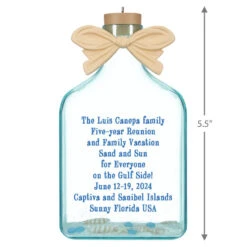 Hallmark A Day At The Beach Personalized Text Ornament -Ornament Shop Beach Glass Bottle Personalized Christmas Ornament 2499QHE2118B2 03