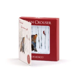 Friends In The Woods Magnet Ornament And Matching Card -Ornament Shop Bear and Cardinals Magnet Ornament With Card 2020230117 03