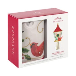 Hallmark Mini The Beauty Of Birds Christmas Tree Topper And Tree Skirt, Set Of 2 14 Hallmark Mini The Beauty Of Birds Christmas Tree Topper And Tree Skirt, Set Of 2 -Ornament Shop Beauty of Birds Mini Keepsake Tree Skirt and Topper 2599QSB6239 05