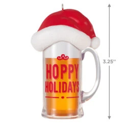 Hallmark Hoppy Holidays Ornament -Ornament Shop Beer Mug With Santa Hat Keepsake Ornament 1799QGO2847 03