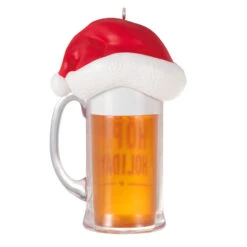 Hallmark Hoppy Holidays Ornament -Ornament Shop Beer Mug With Santa Hat Keepsake Ornament 1799QGO2847 06