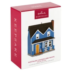 Hallmark Nostalgic Houses And Shops Special Edition 2023 Ornament -Ornament Shop Blue Clapboard House Keepsake Ornament 2599QXE3309 04