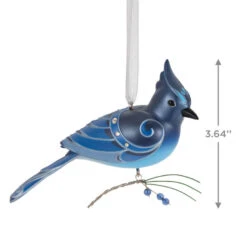 Hallmark The Beauty Of Birds Steller's Jay Ornament -Ornament Shop Blue Jay Bird Keepsake Ornament 1799QXR8057 03