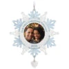 Hallmark Our First Christmas Together Snowflake 2023 Photo Frame Ornament -Ornament Shop BlueWhite Snowflake Picture Frame Keepsake Ornament 1699QGO2879 01