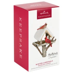 Hallmark Marjolein's Garden Winter Cardinals Ornament -Ornament Shop Cardinals Birdfeeder Keepsake Ornament 1899QXR8099 04