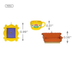 Hallmark Mini Friends Coffee Cup, Frame And Couch Ornaments, Set Of 3 11 Hallmark Mini Friends Coffee Cup, Frame And Couch Ornaments, Set Of 3 -Ornament Shop Central Perk Mug Couch Frame Keepsake Ornaments 2199QXM9257 03