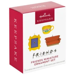 Hallmark Mini Friends Coffee Cup, Frame And Couch Ornaments, Set Of 3 12 Hallmark Mini Friends Coffee Cup, Frame And Couch Ornaments, Set Of 3 -Ornament Shop Central Perk Mug Couch Frame Keepsake Ornaments 2199QXM9257 04