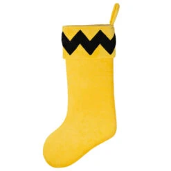 Hallmark The Peanuts® Gang Charlie Brown Stocking -Ornament Shop Charlie Brown Yellow and Black Keepsake Stocking 1QSB6307 06