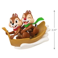 Hallmark Disney Chip And Dale Snow Much Fun! Ornament -Ornament Shop Chip and Dale Chipmunks Sledding Keepsake Ornament 2099QXD6567 03