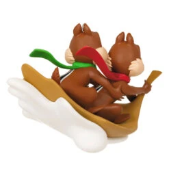 Hallmark Disney Chip And Dale Snow Much Fun! Ornament -Ornament Shop Chip and Dale Chipmunks Sledding Keepsake Ornament 2099QXD6567 06