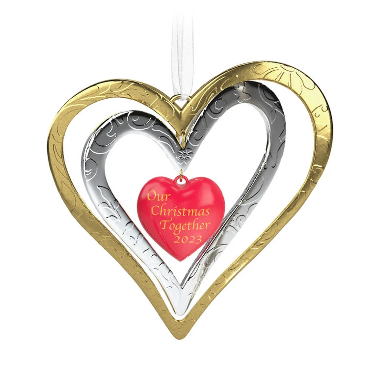 Hallmark Our Christmas Together 2023 Metal Ornament 3 Hallmark Our Christmas Together 2023 Metal Ornament