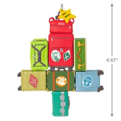 Hallmark Travel All The Way 2023 Ornament -Ornament Shop Christmas Tree of Luggage Keepsake Ornament 1899QGO2907 03