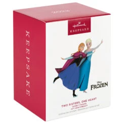 Hallmark Disney Frozen 10th Anniversary Two Sisters, One Heart Ornament -Ornament Shop Disney Anna and Elsa Skating Keepsake Ornament 2799QXD6599 04