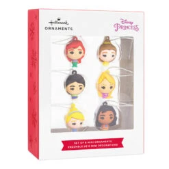 Mini Disney Princess Shatterproof Hallmark Ornaments, Set Of 6 -Ornament Shop Disney Princess Miniature Christmas Ornaments Set of 6 2HCM6131 04