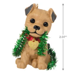 Hallmark Puppy Love Terrier 2023 Ornament 10 Hallmark Puppy Love Terrier 2023 Ornament -Ornament Shop Dog With Tinsel Keepsake Ornament 1599QXR8177 03