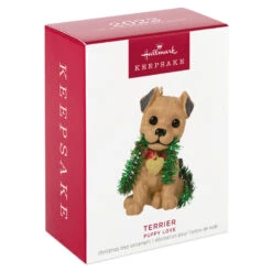 Hallmark Puppy Love Terrier 2023 Ornament 11 Hallmark Puppy Love Terrier 2023 Ornament -Ornament Shop Dog With Tinsel Keepsake Ornament 1599QXR8177 04