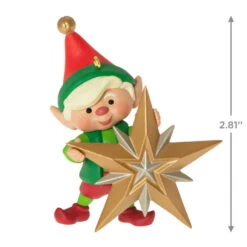 Hallmark North Pole Tree Trimmers Ornament -Ornament Shop Elf With Christmas Tree Keepsake Ornament 1799QXR8069 03