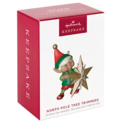 Hallmark North Pole Tree Trimmers Ornament -Ornament Shop Elf With Christmas Tree Keepsake Ornament 1799QXR8069 04