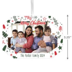 Hallmark Festive Fun Personalized Text And Photo Metal Ornament -Ornament Shop Festive Fun Personalized Christmas Ornament 1OFM1001B3 03