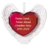 Hallmark Forever Loved Memorial Heart And Angel Wings Text Personalized Ornament 1 Hallmark Forever Loved Memorial Heart And Angel Wings Text Personalized Ornament -Ornament Shop Forever Loved Memorial Heart and Angel Wings Personalized Keepsake Ornament 2499QHE2119B1 01