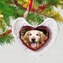 Ornament Shop -Ornament Shop Forever Loved Memorial Heart and Angel Wings Photo Personalized Keepsake Ornament 2499QHE2119B2 02