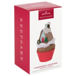 Hallmark Christmas Cupcakes Gingerbread Goodness Ornament -Ornament Shop Gingerbread House Cupcake Keepsake Ornament 1599QXR8017 04