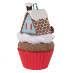 Hallmark Christmas Cupcakes Gingerbread Goodness Ornament -Ornament Shop Gingerbread House Cupcake Keepsake Ornament 1599QXR8017 06