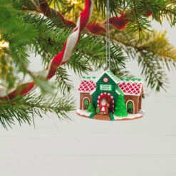 Ornament Shop -Ornament Shop Gingerbread Train Depot Keepsake Ornament 1899QXT4117 02