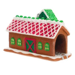 Hallmark Season's Treatings Special Edition Ornament -Ornament Shop Gingerbread Train Depot Keepsake Ornament 1899QXT4117 06