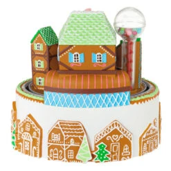 Hallmark Gingerbread Village Musical Ornament With Light And Motion -Ornament Shop Gingerbread Village With Train Keepsake Ornament 6499QGO2687 06