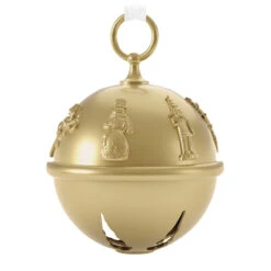 Hallmark 50th Anniversary Ring In The Season Special Edition Metal Bell Ornament -Ornament Shop Gold Jingle Bell Keepsake Ornament 2899QGO2989 06