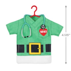 Hallmark The Gift Of Caring 2023 Fabric Ornament -Ornament Shop Green Scrubs Shirt Keepsake Ornament 1399QGO2897 03