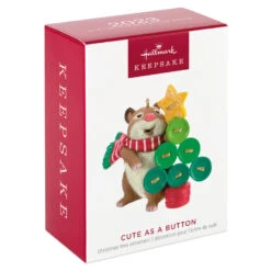 Hallmark Cute As A Button Ornament -Ornament Shop Hamster With Button Tree Keepsake Ornament 1599QXR8259 04