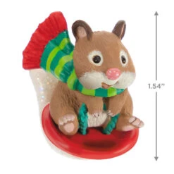 Hallmark Cute As A Button Special Edition Ornament 10 Hallmark Cute As A Button Special Edition Ornament -Ornament Shop Hamster on Button Sled Keepsake Ornament 1599QXE3317 03