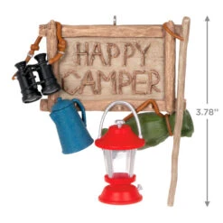 Hallmark Happy Camper Ornament -Ornament Shop Happy Camper Sign and Gear Keepsake Ornament 1899QGO2917 03