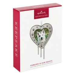Hallmark Forever In Our Hearts Metal Photo Frame Pet Memorial Ornament -Ornament Shop HeartShaped Pet Picture Frame Keepsake Ornament 1999QHX3087 04