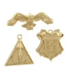 Hallmark Mini Harry Potter™ The Wizarding World™ Metal Ornaments, Set Of 3 -Ornament Shop Hogwarts Crest Owl Deathly Hallows Keepsake Ornaments 2199QXM9249 01