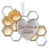 Hallmark Our Love Is Sweet Metal Ornament -Ornament Shop Honeycomb and Heart Keepsake Ornament 1799QHX3027 01