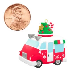 Hallmark Mini Festive Frozen Treats Ornament With Sound, 1.35" -Ornament Shop Ice Cream Truck Keepsake Ornament 1299QXM9199 07