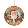 Enesco Jim Shore Dated 2023 Jolly Santa Ornament -Ornament Shop Jim Shore 2023 Santa Merry Christmas Ornament 6012978 01
