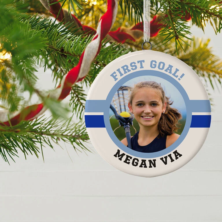 Lacrosse Ceramic Circle Personalized Photo Ornament 4 Lacrosse Ceramic Circle Personalized Photo Ornament - Image 2