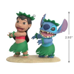 Hallmark Disney Lilo & Stitch Ohana Means Family Ornament -Ornament Shop Lilo Stitch in Hula Skirts Keepsake Ornament 2199QXD6597 03
